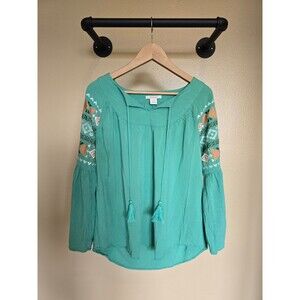 Ariat Teal and Orange Women's Top